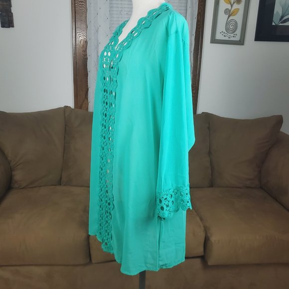 Avidlove Emerald Green Long Sleeve Nightdress Lingerie Size XXL New - Picture 2 of 6